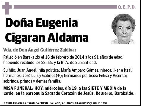 CIGARAN ALDAMA,EUGENIA