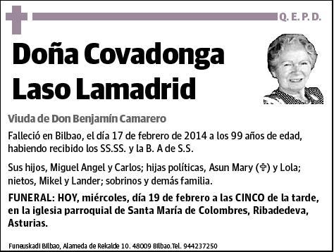 LASO LAMADRID,COVADONGA
