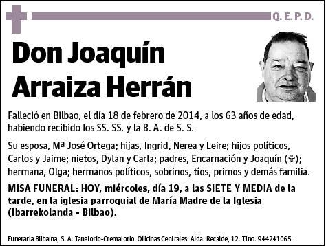 ARRAIZA HERRAN,JOAQUIN