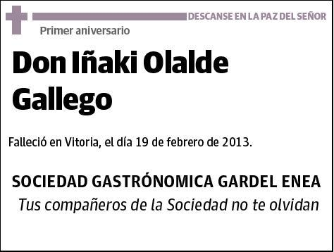 OLALDE GALLEGO,IÑAKI