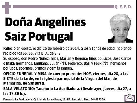 SAIZ PORTUGAL,ANGELINES