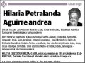 PETRALANDA AGUIRRE,HILARIA