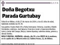 PARADA GURTUBAY,BEGOTXU