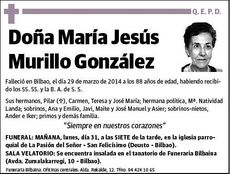 MURILLO GONZALEZ,MARIA JESUS
