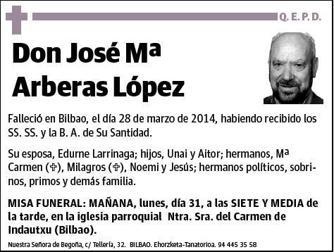 ARBERAS LOPEZ,JOSE Mª