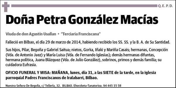 GONZALEZ MACIAS,PETRA