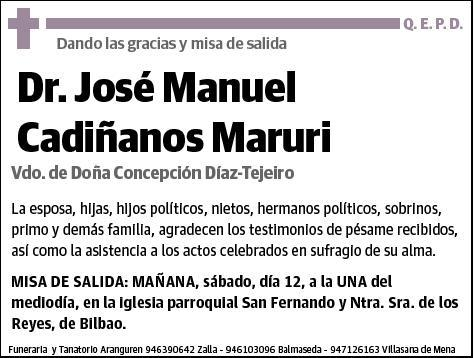 CADIÑANOS MARURI,JOSE MANUEL