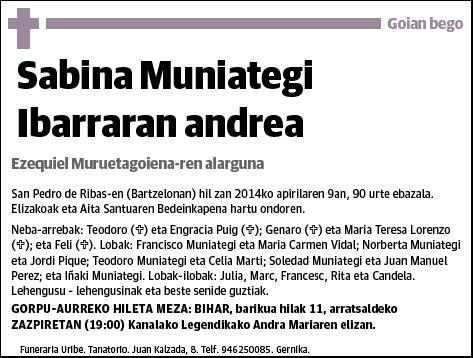 MUNIATEGI IBARRARAN,SABINA