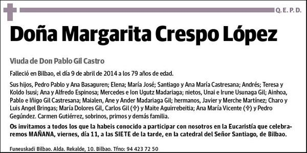CRESPO LOPEZ,MARGARITA