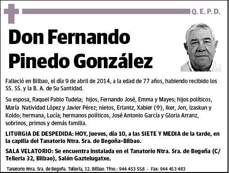 PINEDO GONZALEZ,FERNANDO