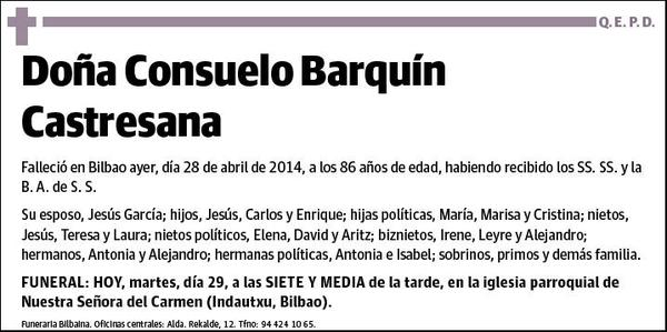 BARQUIN CASTRESANA,CONSUELO