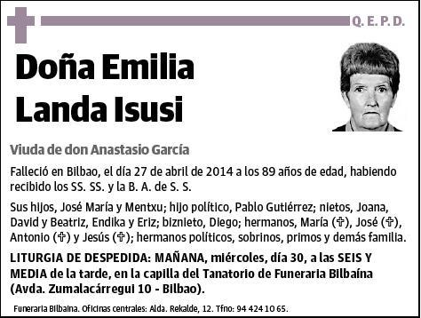 LANDA ISUSI,EMILIA