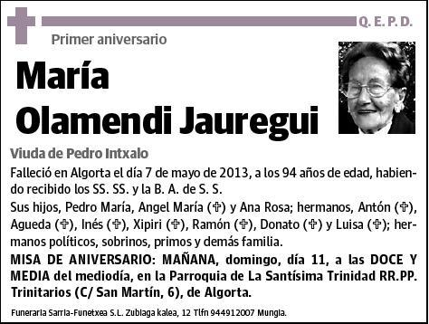 OLAMENDI JAUREGUI,MARIA
