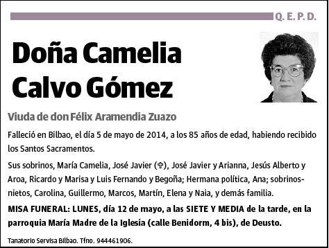 CALVO GOMEZ,CAMELIA
