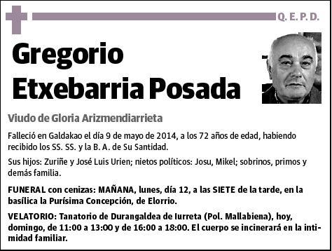 ETXEBARRIA POSADA,GREGORIO