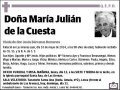 JULIAN DE LA CUESTA,MARIA