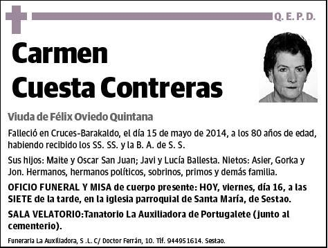 CUESTA CONTRERAS,CARMEN