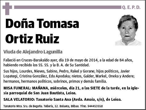 ORTIZ RUIZ,TOMASA