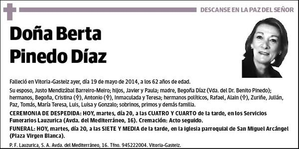 PINEDO DIAZ,BERTA