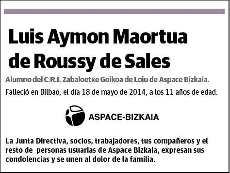 MAORTUA DE ROUSSY DE SALES,LUIS AYMON