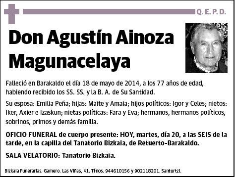 AINOZA MAGUNACELAYA,AGUSTIN