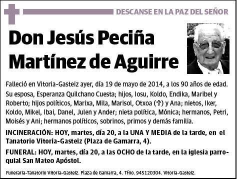 PECIÑA MARTINEZ DE AGUIRRE,JESUS