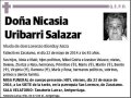URIBARRI SALAZAR,NICASIA
