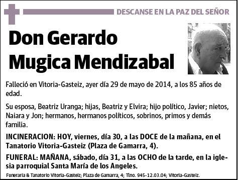MUGICA MENDIZABAL,GERARDO