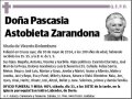 ASTOBIETA ZARANDONA,PASCASIA