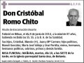 ROMO CHITO,CRISTOBAL
