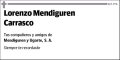 MENDIGUREN CARRASCO,LORENZO