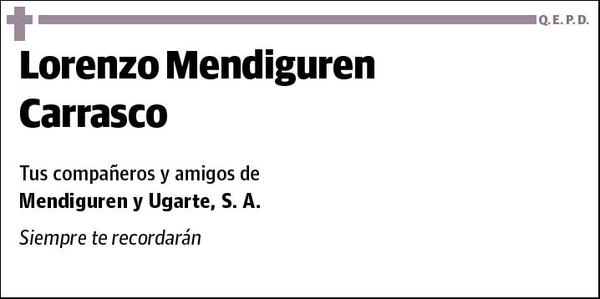 MENDIGUREN CARRASCO,LORENZO