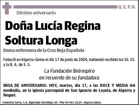 SOLTURA LONGA,LUCIA REGINA