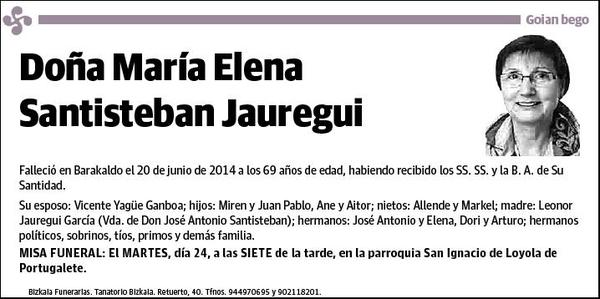 SANTISTEBAN JAUREGUI,MARIA ELENA