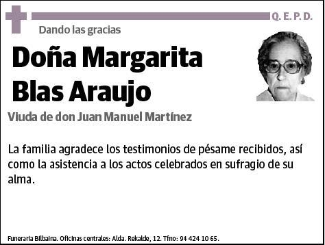 BLAS ARAUJO,MARGARITA