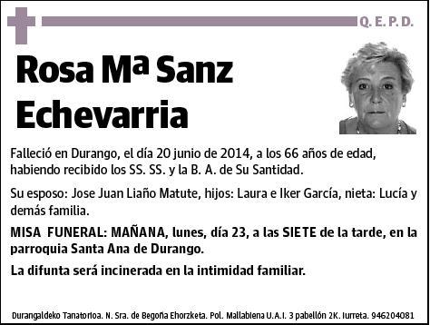 SANZ ECHEVARRIA,ROSA Mª