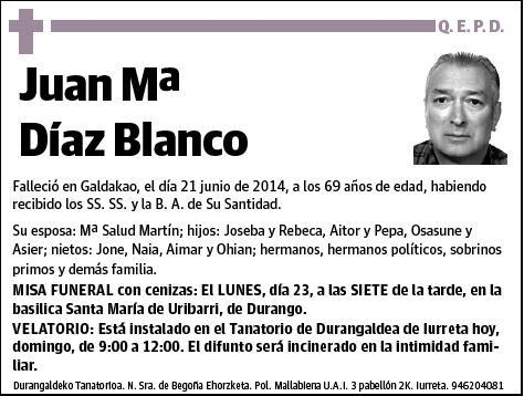 DIAZ BLANCO,JUAN Mª