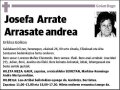 ARRATE ARRASATE,JOSEFA