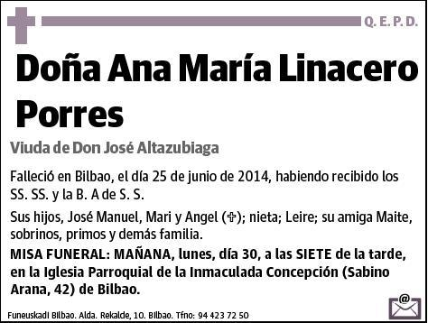 LINACERO PORRES,ANA MARIA