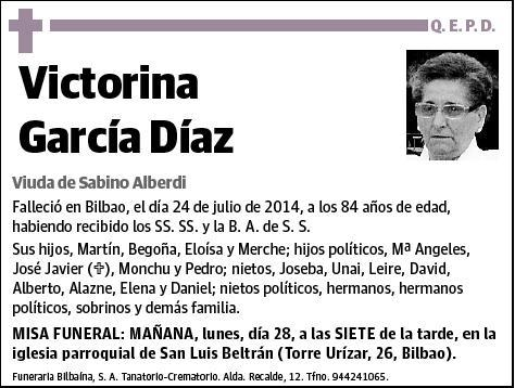 GARCIA DIAZ,VICTORINA