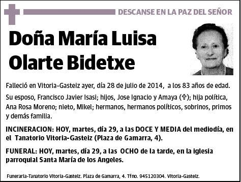 OLARTE BIDETXE,MARIA LUISA