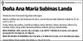 SUBINAS LANDA,ANA MARIA