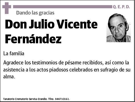 VICENTE FERNANDEZ,JULIO