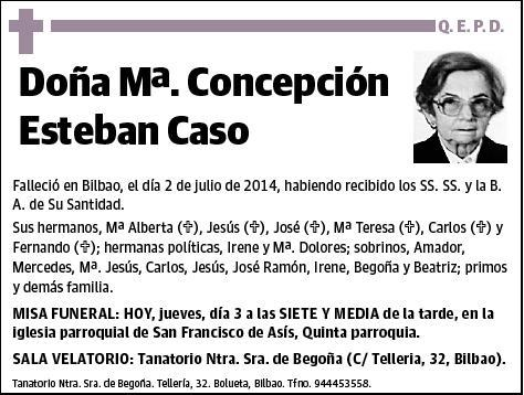 ESTEBAN CASO,Mª CONCEPCION