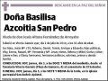 AZCOITIA SAN PEDRO,BASILISA