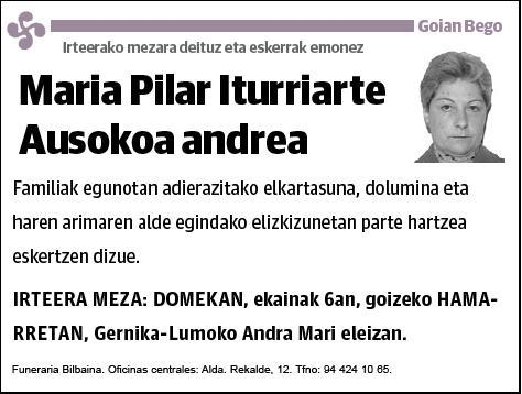 ITURRIARTE AUSOKOA,MARIA PILAR