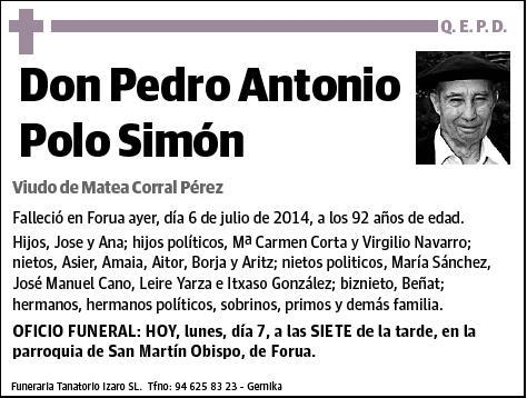POLO SIMON,PEDRO ANTONIO