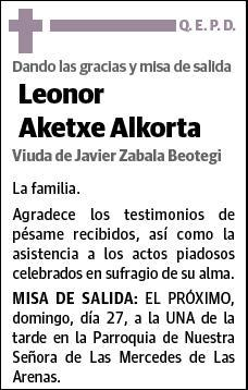 AKETXE ALKORTA,LEONOR
