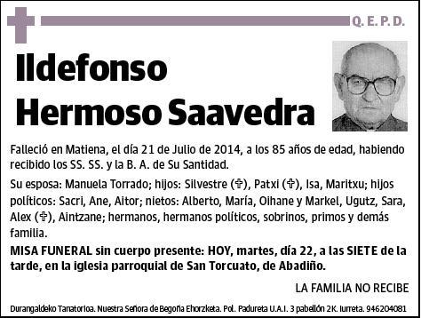 HERMOSO SAAVEDRA,ILDEFONSO