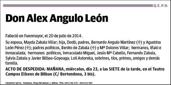ANGULO LEON,ALEX